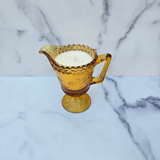 Adams Amber Wildflower Creamer 1874