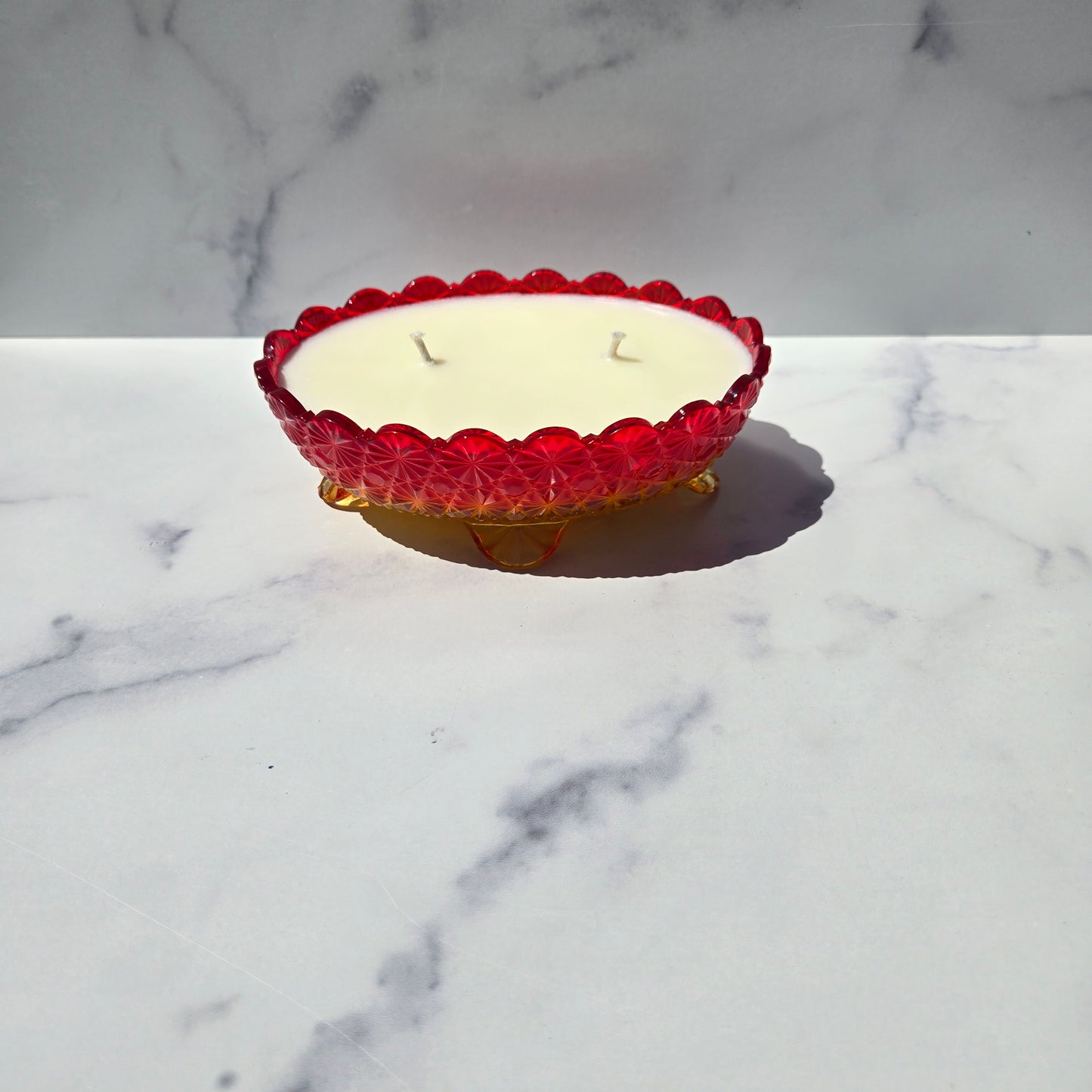 Smith Amberina Daisy and Button Bowl 1960s