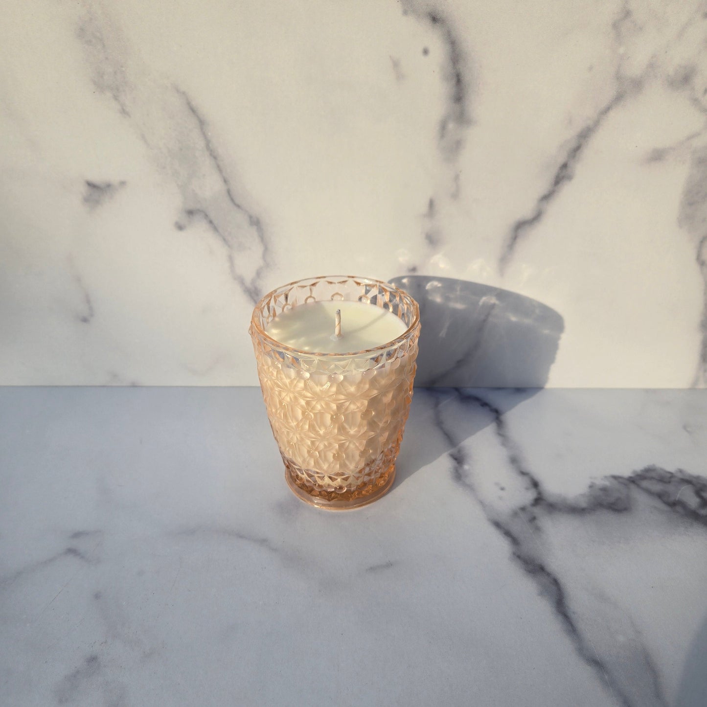 Jeannette Pink Holiday Tumbler 1940s