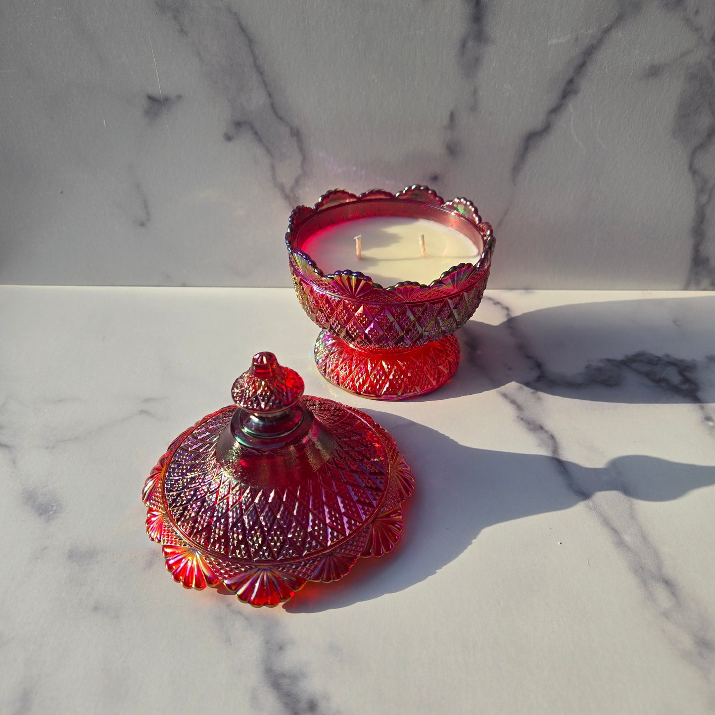 Fenton Ruby Carnival Pagoda Dish 1977