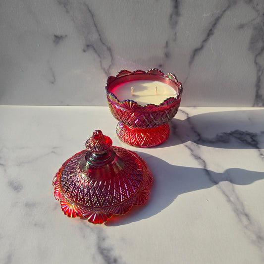 Fenton Ruby Carnival Pagoda Dish 1977