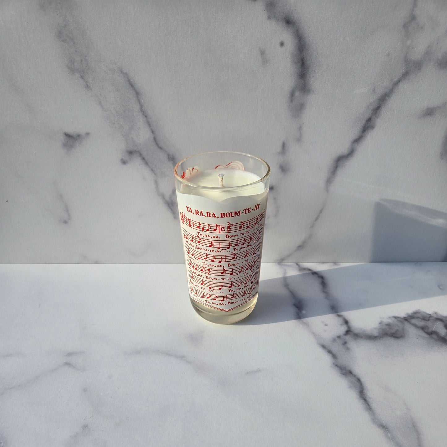 Hazel Atlas Sing A Song TA, RA, RA, BOOM-TE-AY Tumbler 1950s