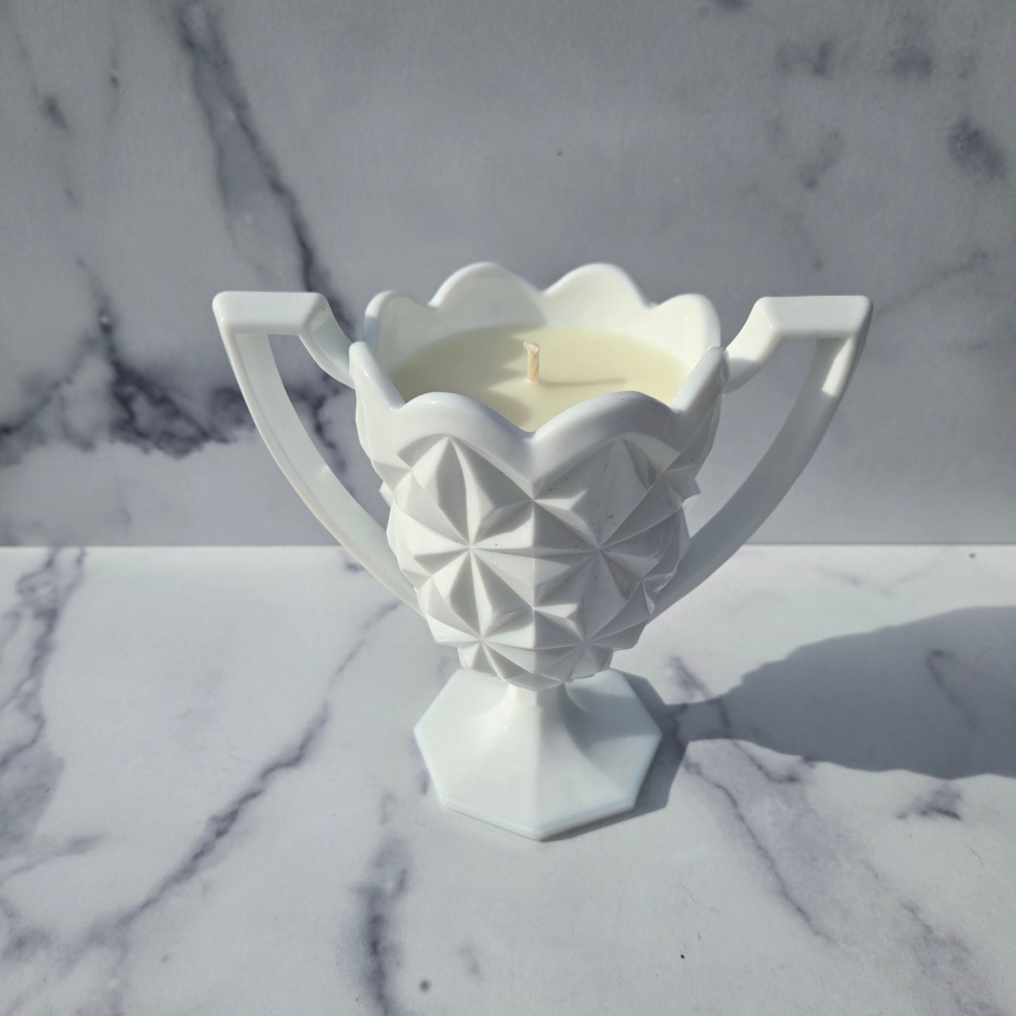 Indiana Milk Glass Monticello Celery Vase 1970s