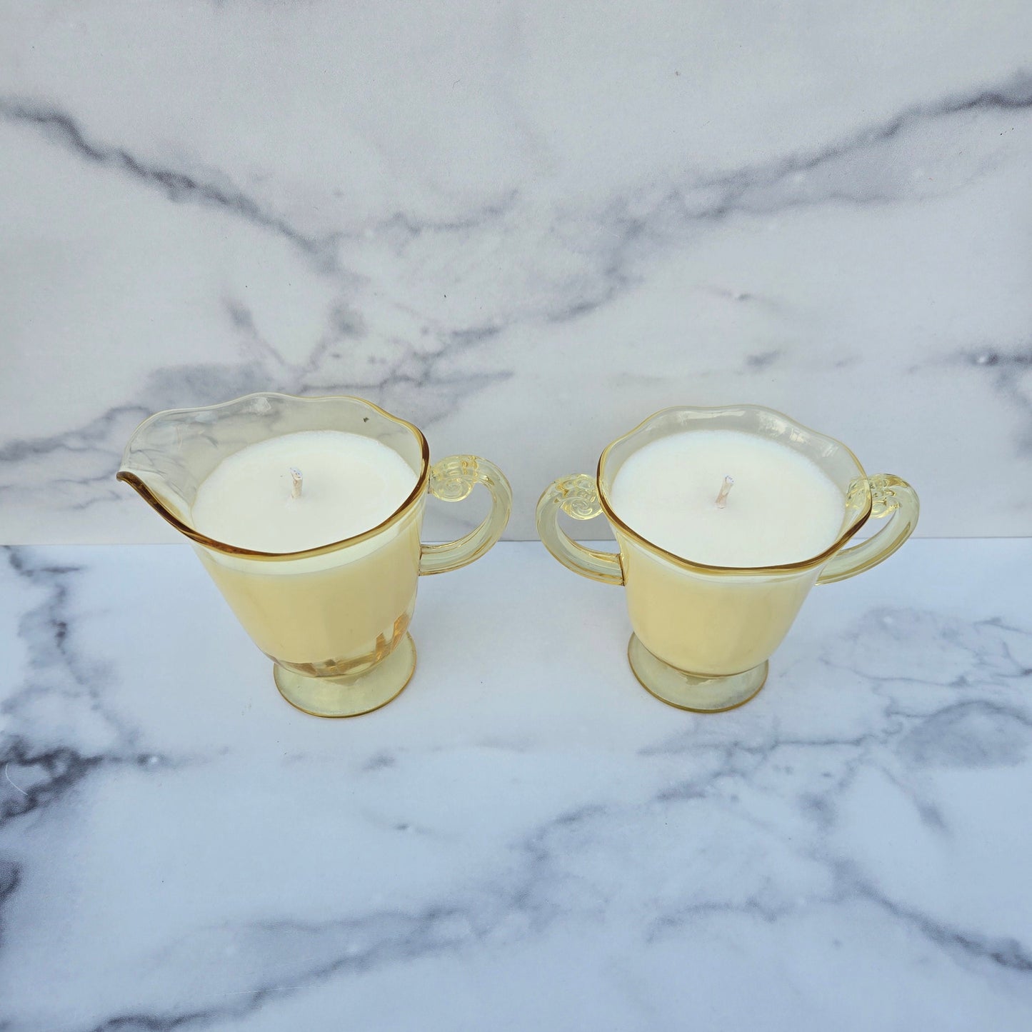 Fostoria Topaz Lafayette Creamer & Sugar 1932-1944