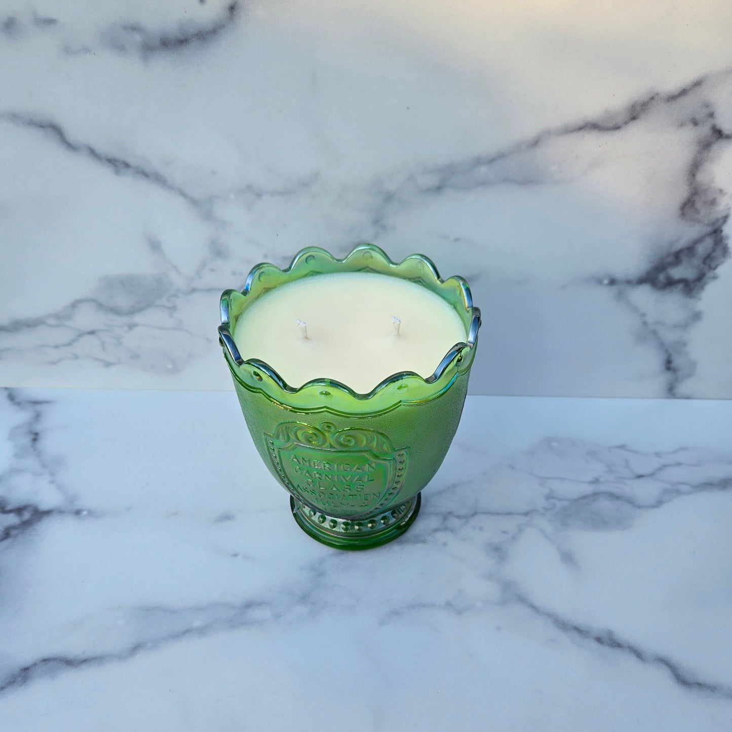 Imperial Green American Carnival Glass Association Souvenir Spooner 1970
