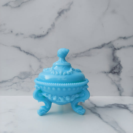 Portieux Vallerystahl Blue Argonaut Shell Candy Dish 1960s