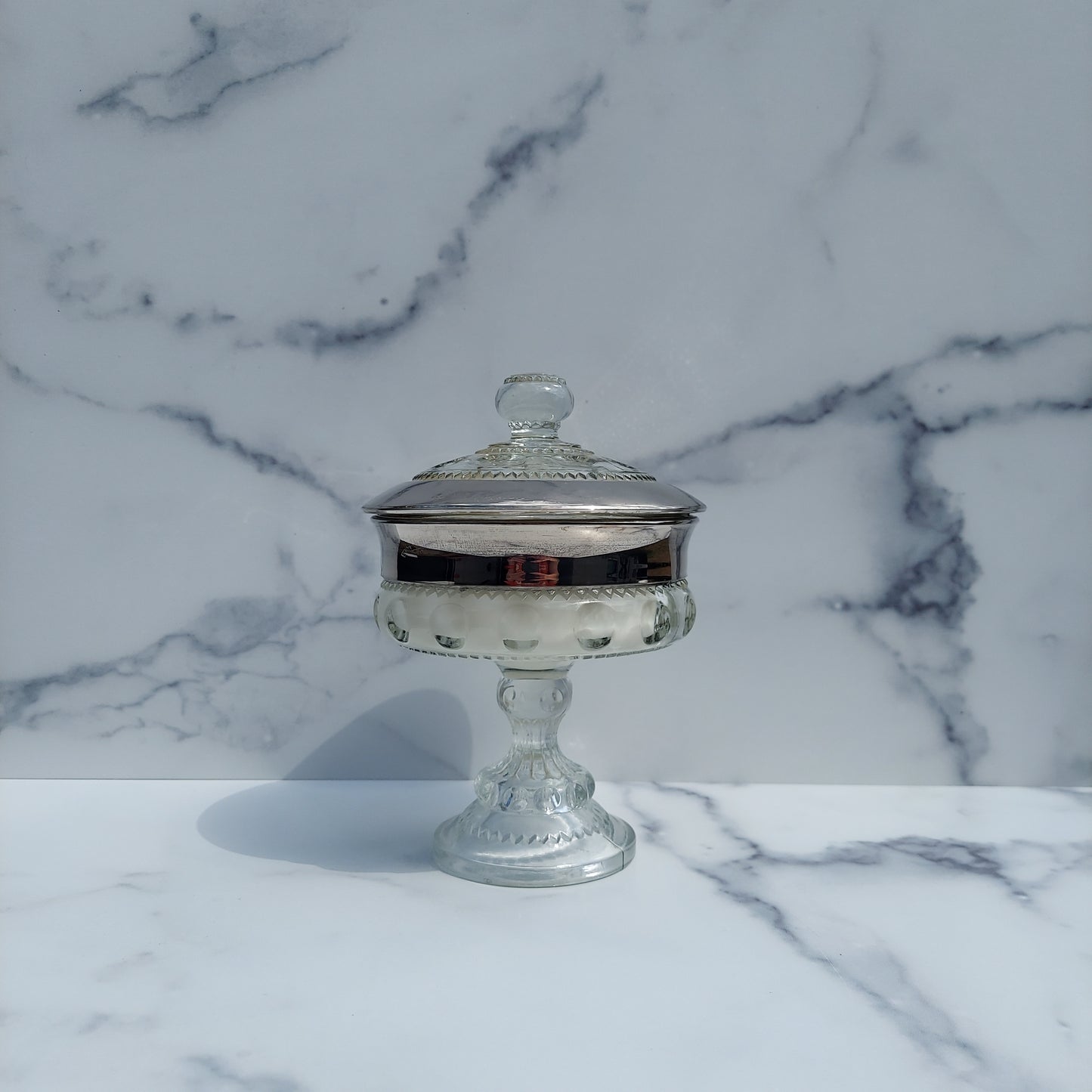 Colony Platinum King's Crown Compote 1960s