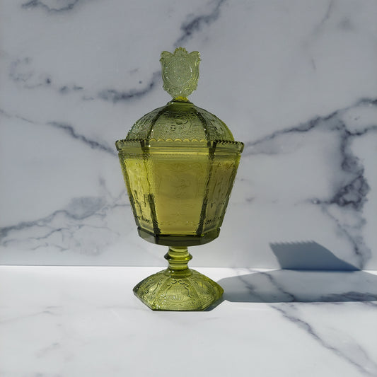 Imperial Green Zodiac Compote 1969
