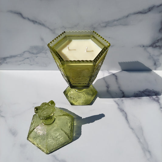 Imperial Green Zodiac Compote 1969