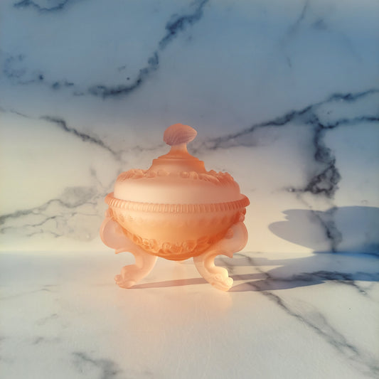 Westmoreland Pink Mist Argonaut Shell Candy Dish 1980s