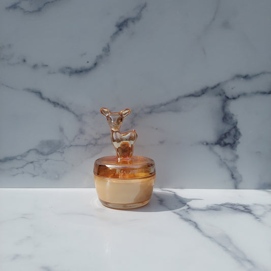Jeanette Marigold Deer Powder Jar 1930s-1950s