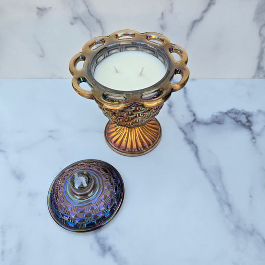 Imperial Peacock Basketweave Spoonholder 1966