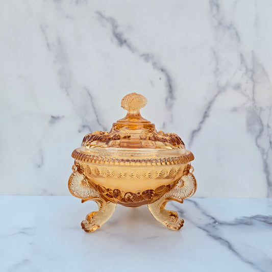 Westmoreland Golden Sunset Argonaut Shell Dish 1970s