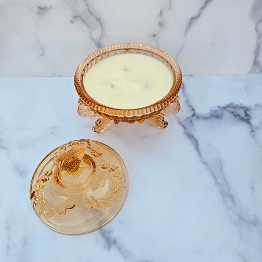 Westmoreland Golden Sunset Argonaut Shell Dish 1970s