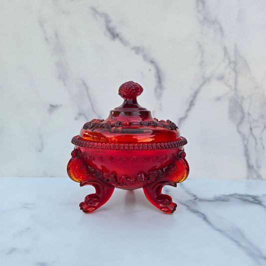 Westmoreland Ruby Argonaut Shell Dish 1970s