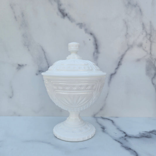 Streit Milk Glass Hektor Compote 1913