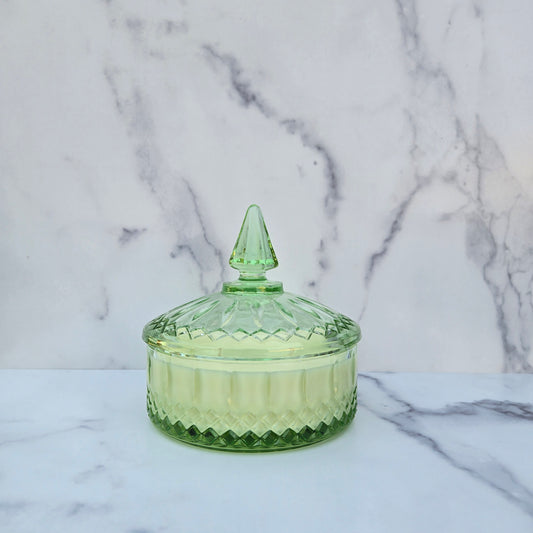 Indiana Chantilly Green Princess Candy Dish 1970s