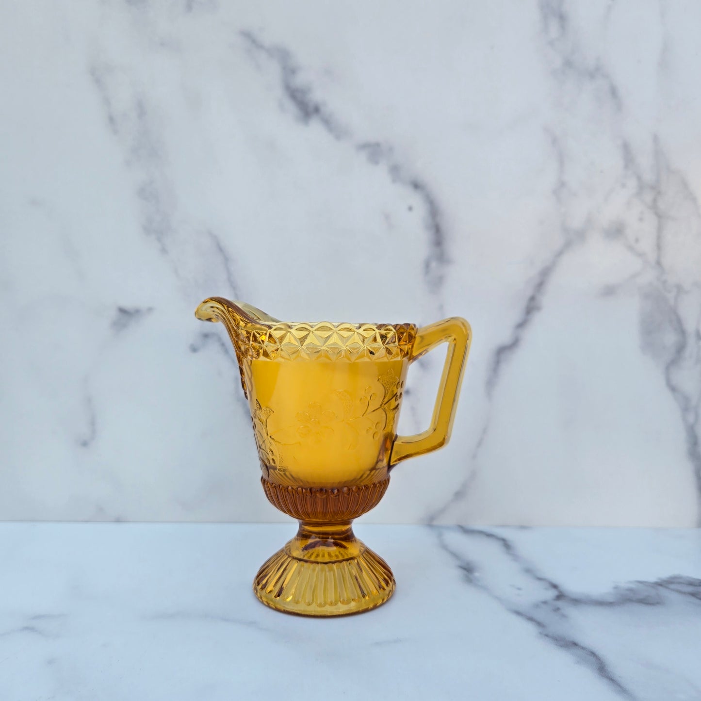 Adams Amber Wildflower Creamer 1874