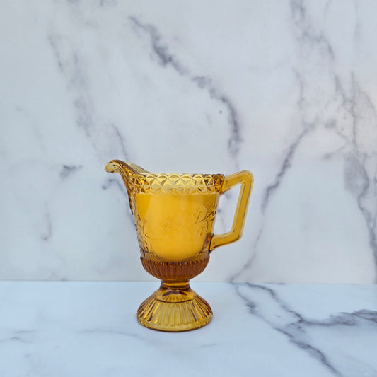 Adams Amber Wildflower Creamer 1874
