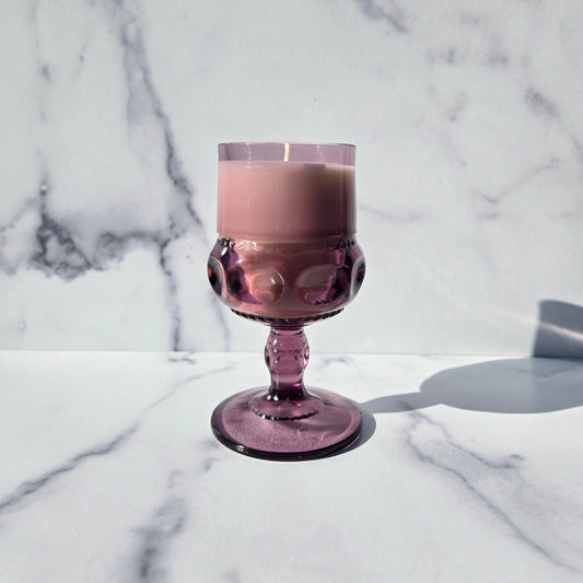 Indiana Amethyst King's Crown Goblet 1960s