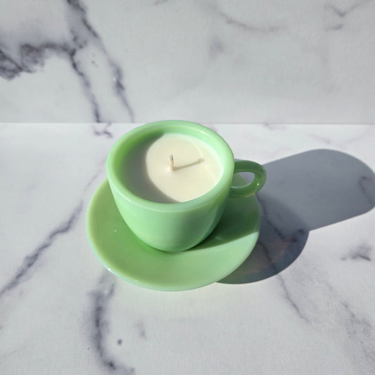Anchor Hocking Jade Ite Cup and Saucer 1946-1958