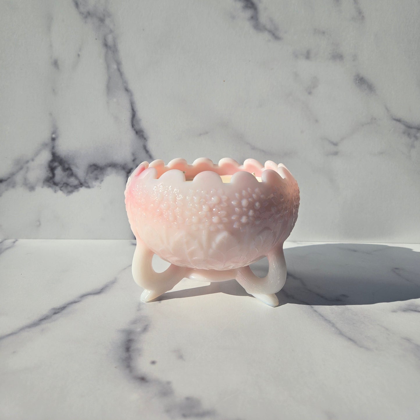 Fenton Rosalene Orangetree Bowl 1970s