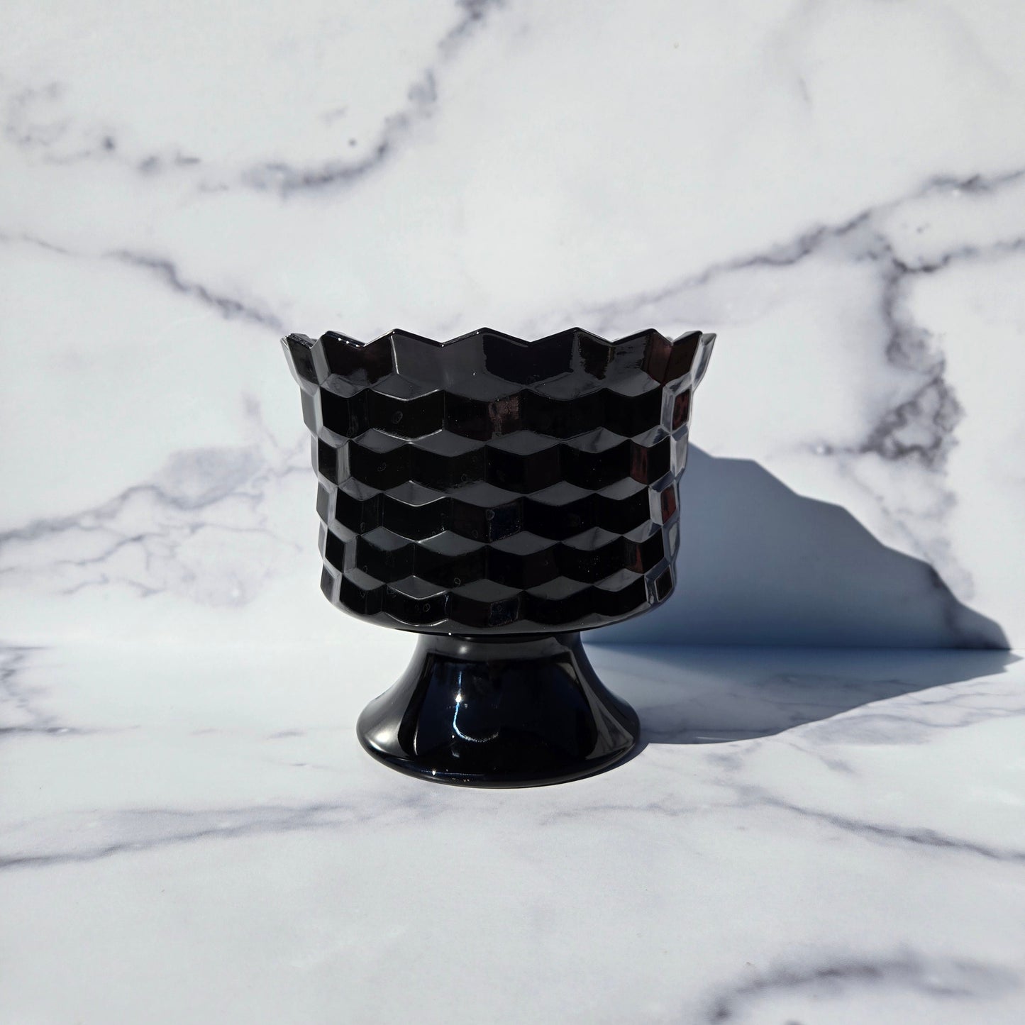 Whitehall Black Colony Block Pedestal Bowl