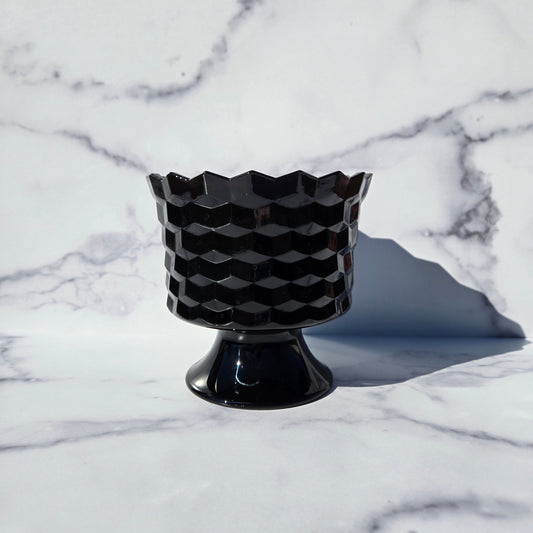 Whitehall Black Colony Block Pedestal Bowl