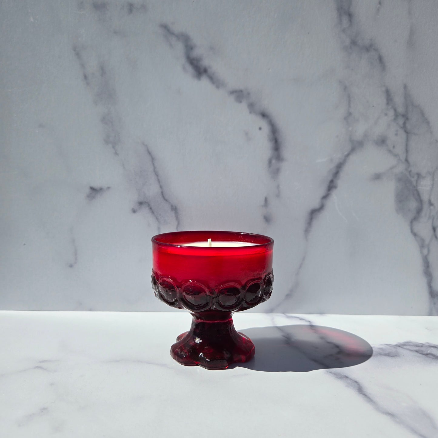Tiffin Red Madeira Sherbet 1970s