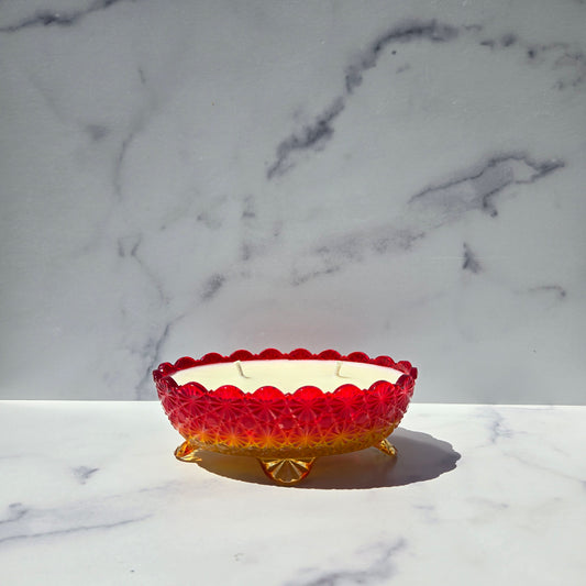 Smith Amberina Daisy and Button Bowl 1960s