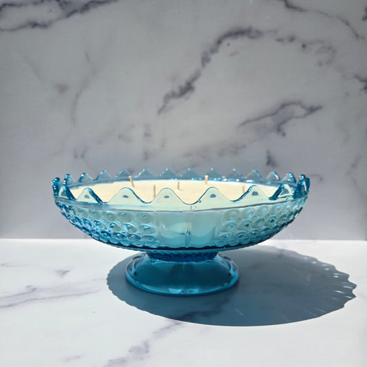 Richards & Hartley Blue Three Panel Cracker Bowl 1885