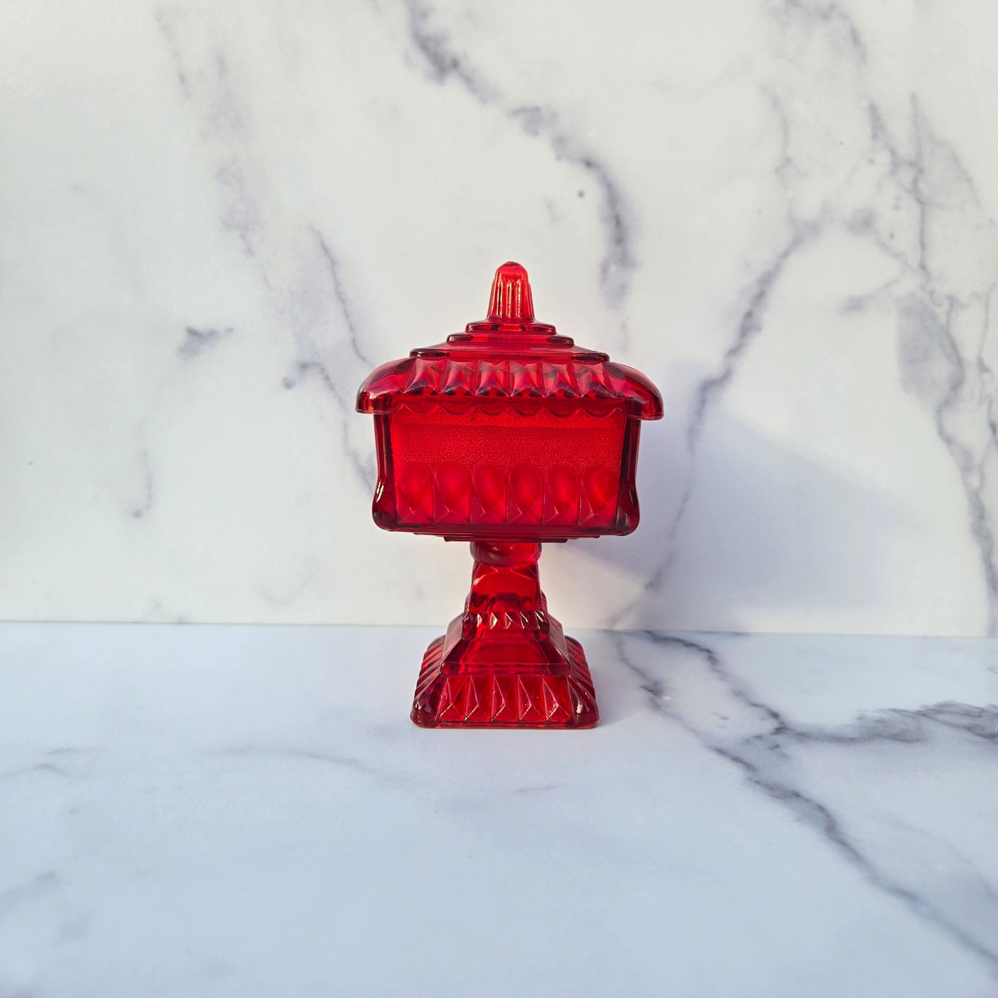 Jeannette Red Small Wedding Box 1970s