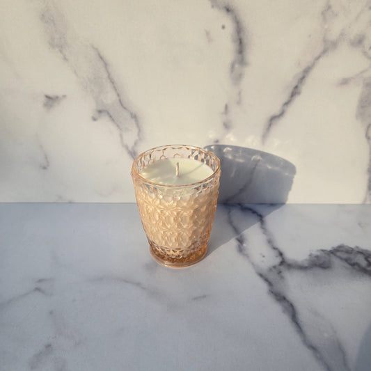 Jeannette Pink Holiday Tumbler 1940s