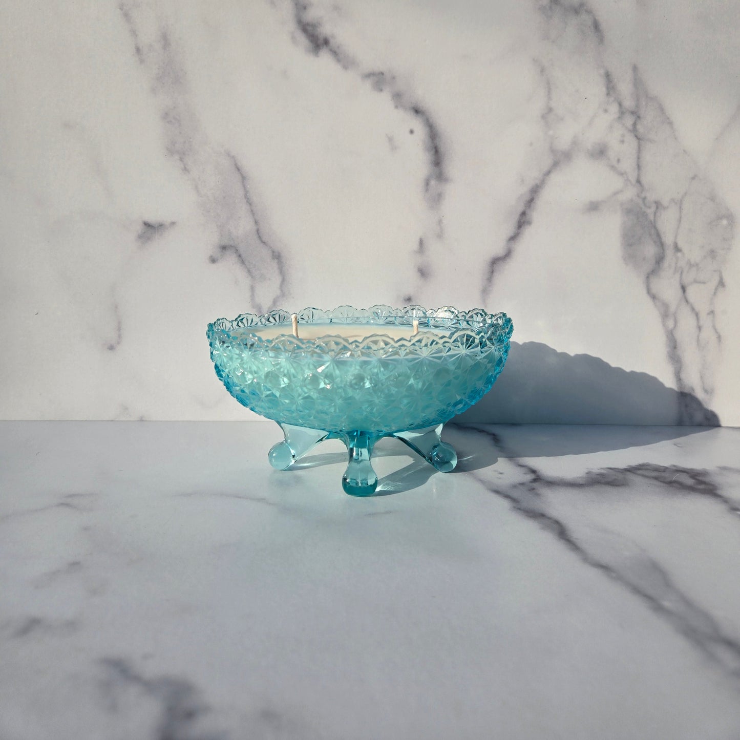 Blue Daisy and Button Bowl
