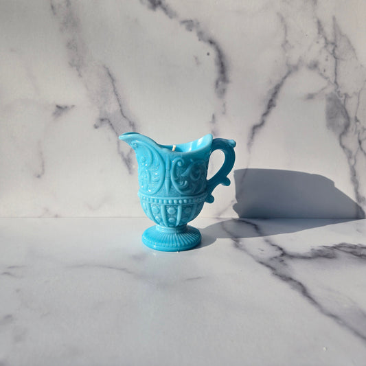 Portieux Vallerystahl Blue Opaline Creamer 1930s