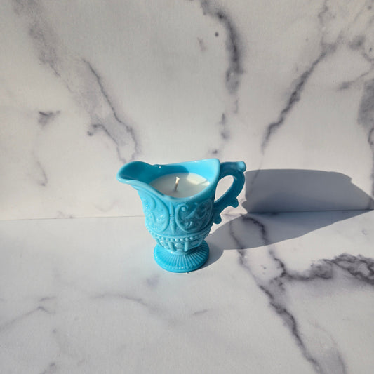 Portieux Vallerystahl Blue Opaline Creamer 1930s