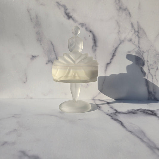 Unknown Satin Ballerina Powder Jar 1930s