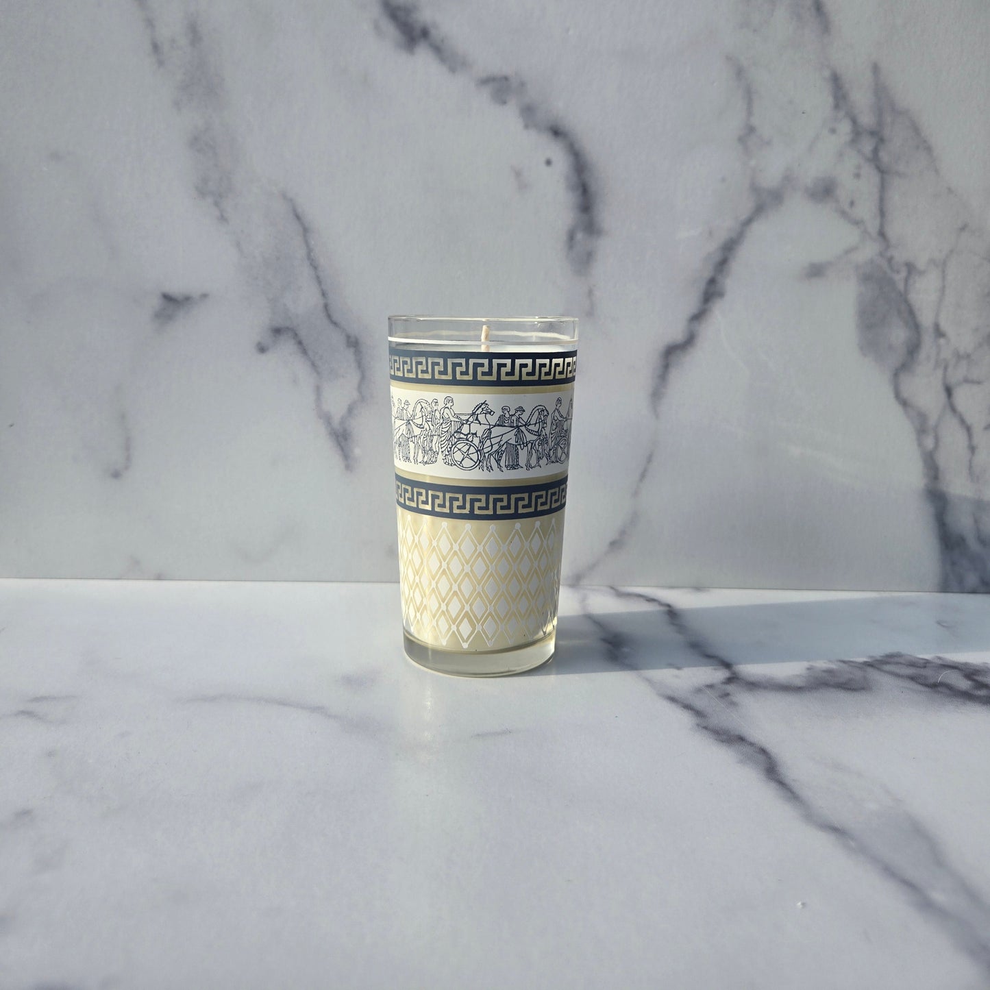Jeannette Blue and White Patrician Tumbler 1960s