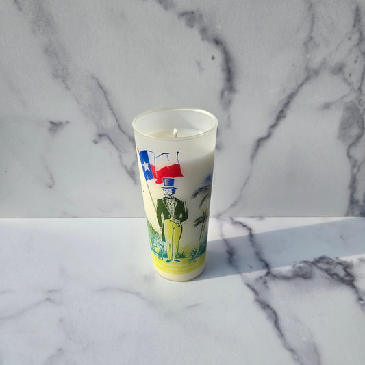 Knox Oil Texas Under the Lonestar Flag Sam Houston Glass 1950s