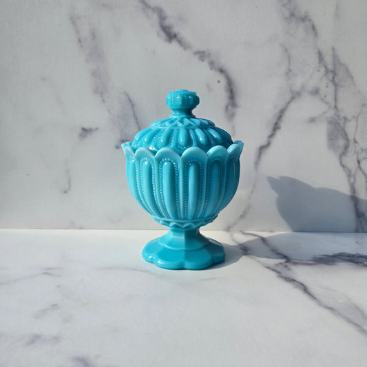 Portieux Vallerystahl Blue Opaline Renaissance Dish 1930s