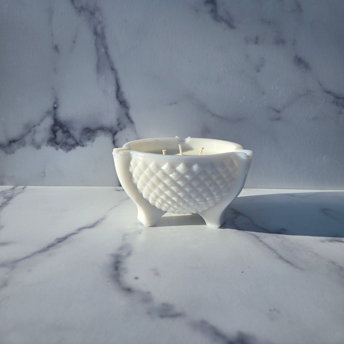 Westmoreland Milk Glass English Hobnail Ashtray 1960s