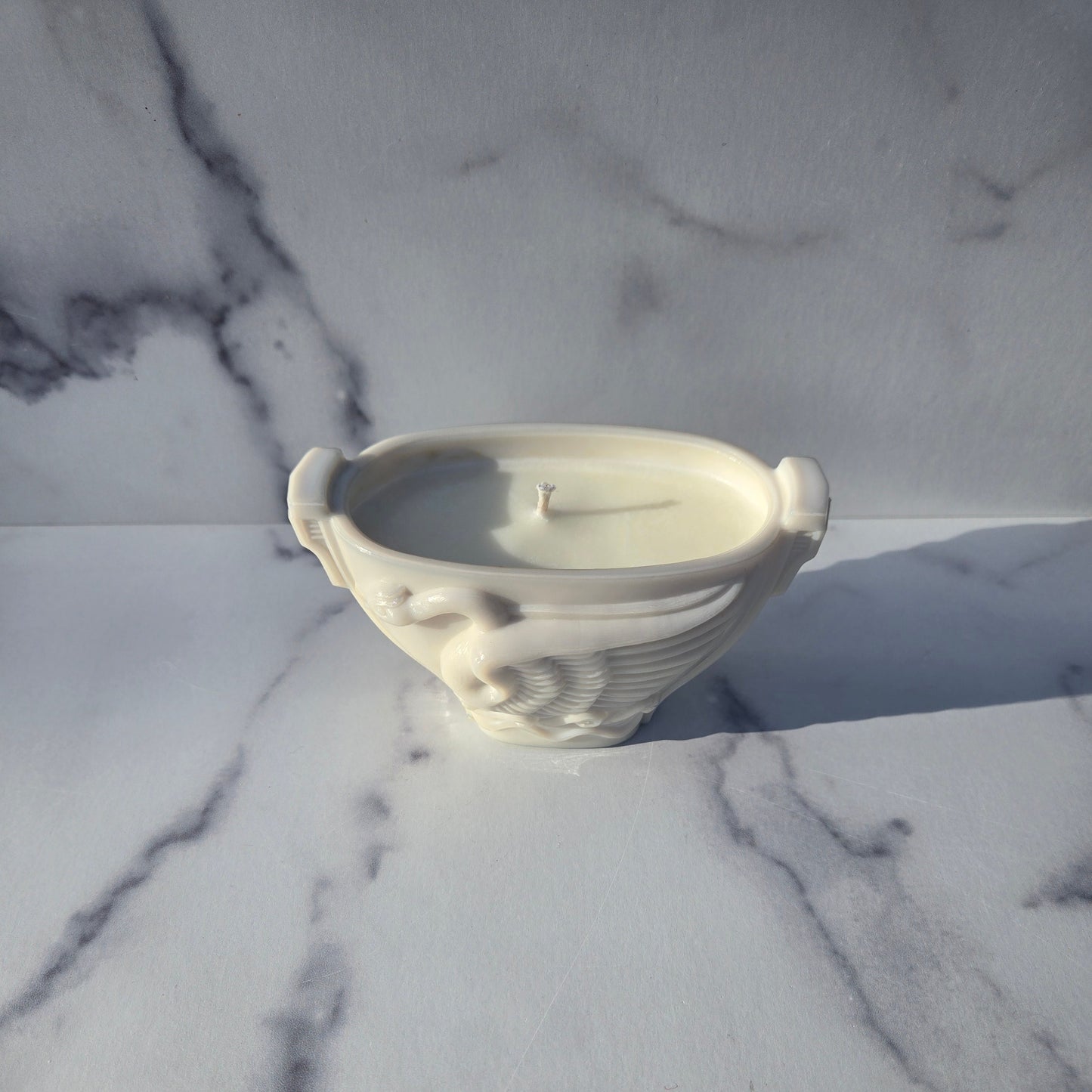MacBeth-Evans Milk Glass Swan Dish 1930s