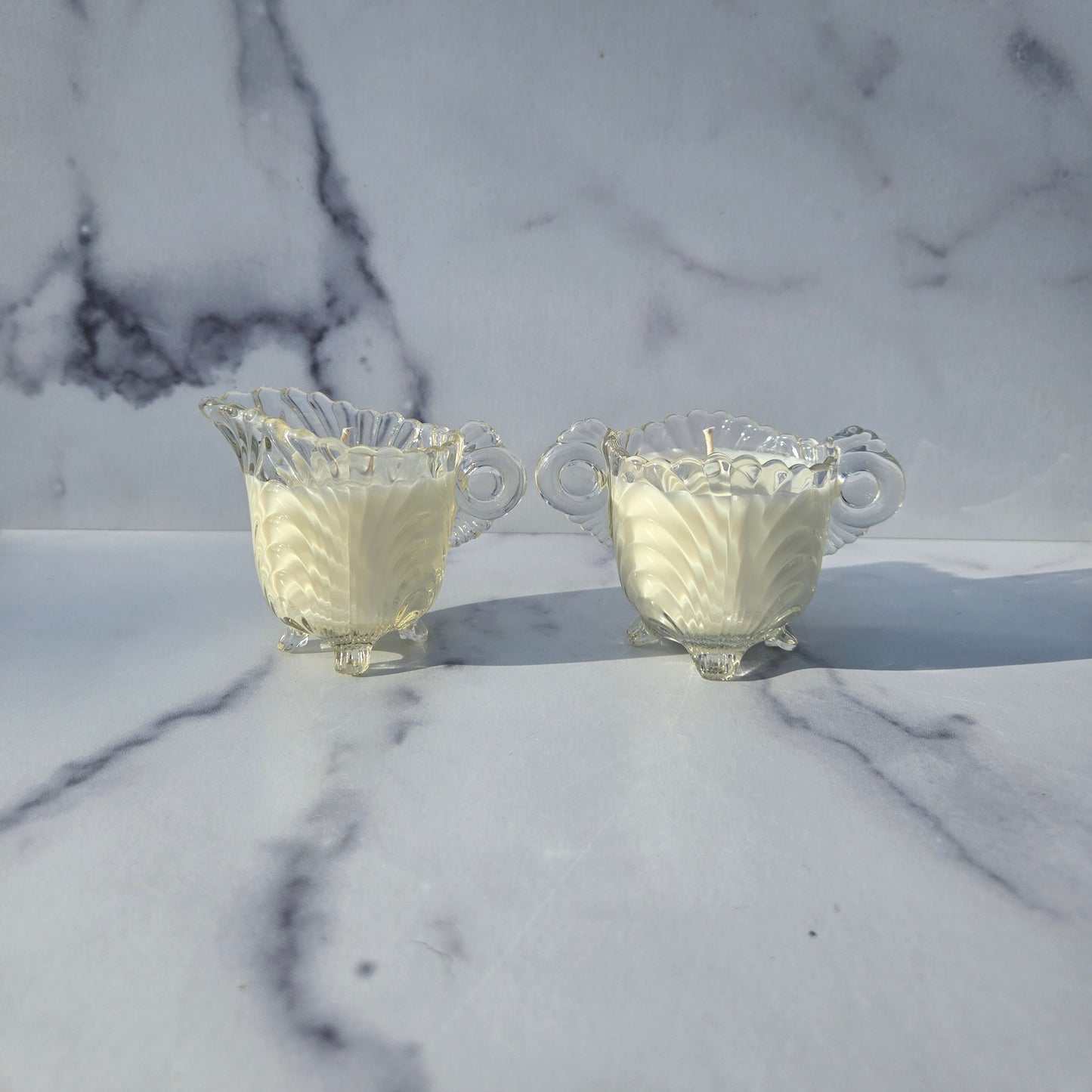 Cambridge Clear Caprice Creamer & Sugar 1936-1945