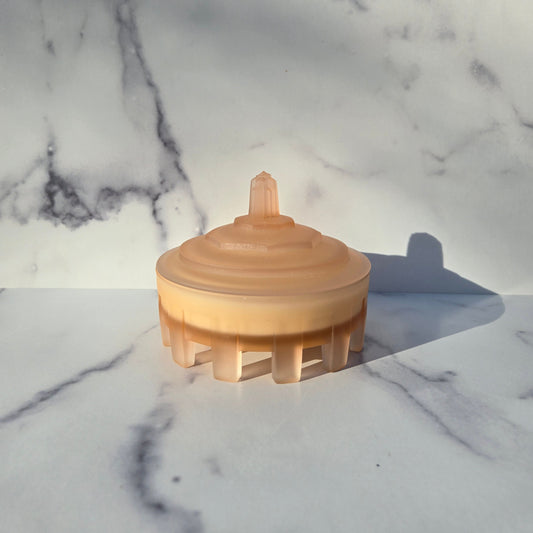 Taussant Pink Obelisk Powder Jar 1930s