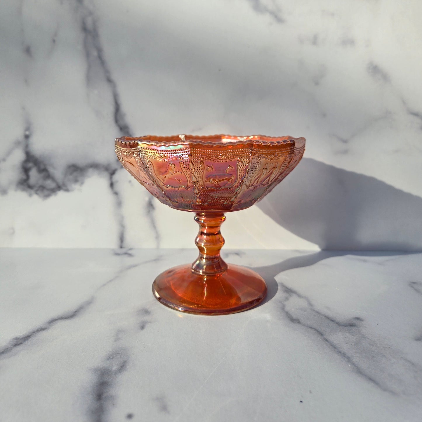 Imperial Marigold Zodiac Compote 1960s