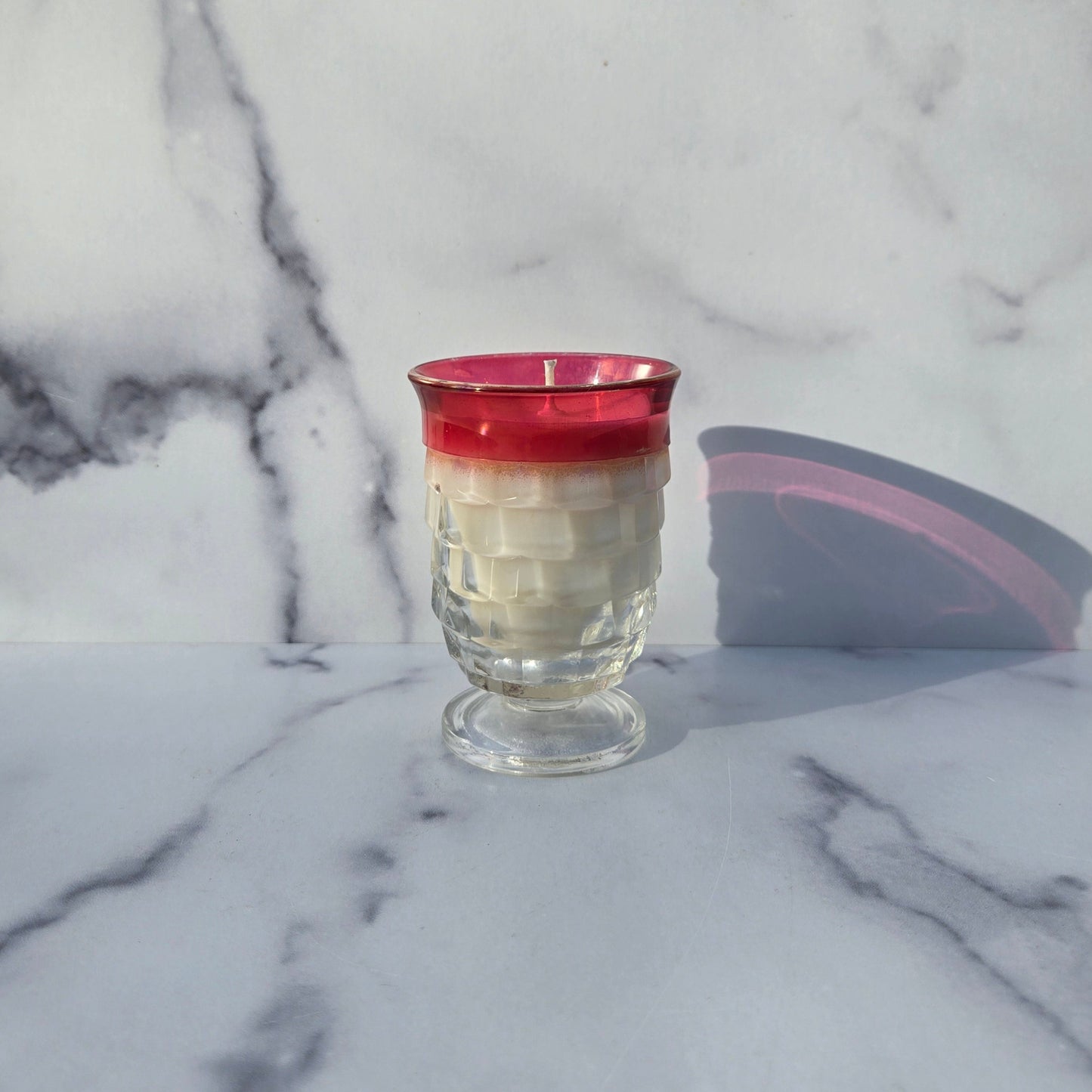 Indiana Cranberry Whitehall Juice Glass 1970s