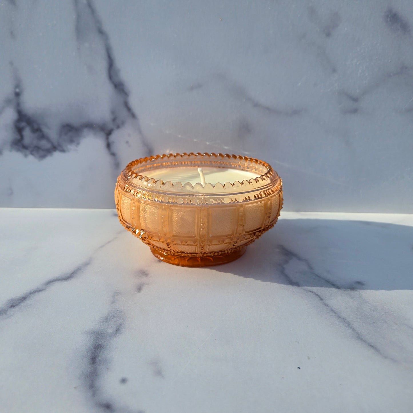 Imperial Pink Beaded Block Bowl 1930s