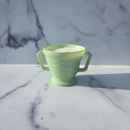 Hazel Atlas Green Moderntone Sugar 1930s-1940s
