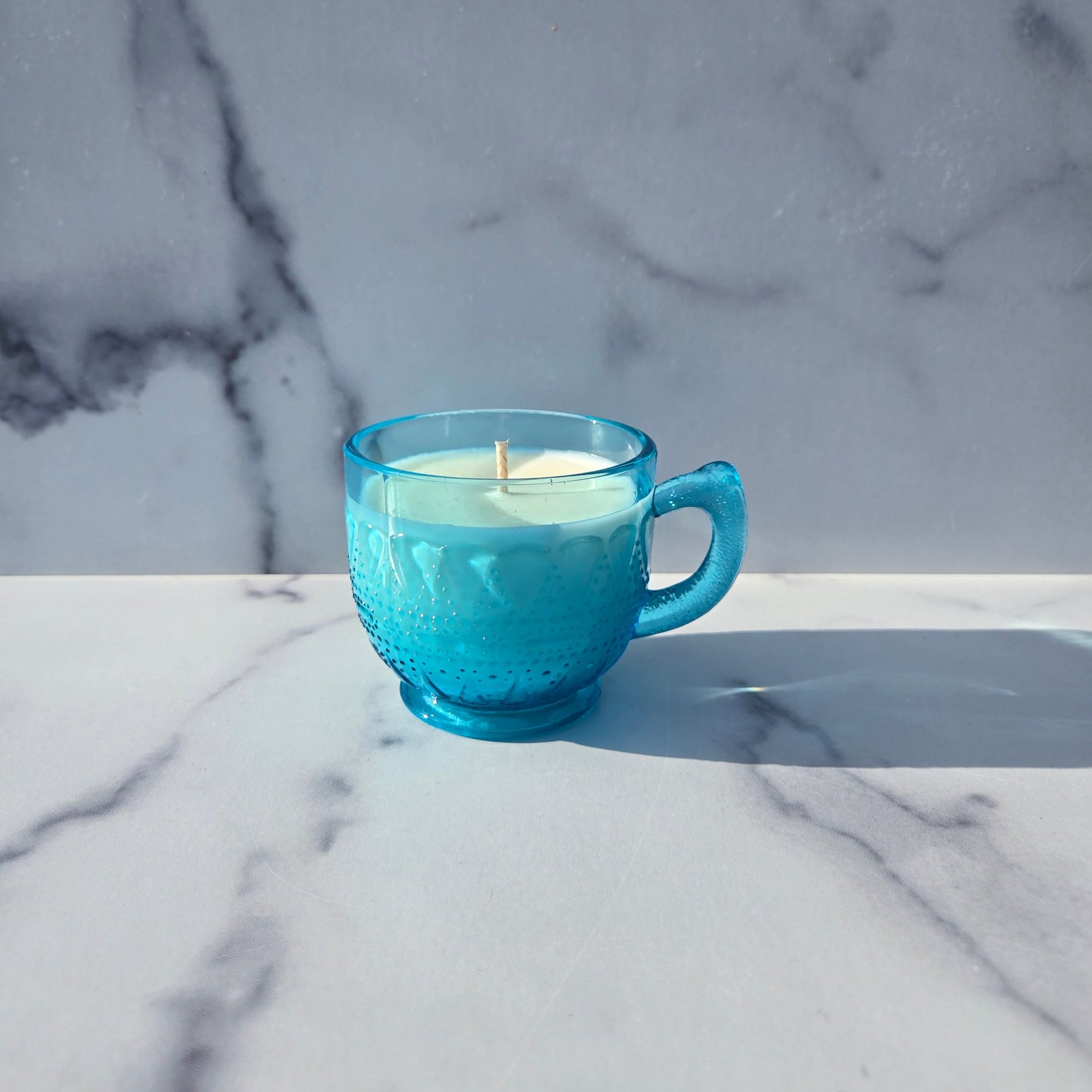 Kemple Blue Lace and Dew Drop Cup 1940s