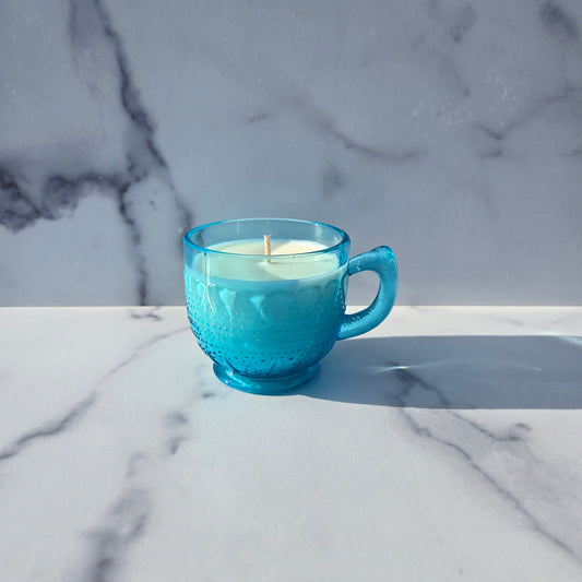 Kemple Blue Lace and Dew Drop Cup 1940s